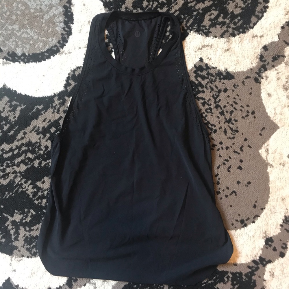 Lululemon Laser Cut Racerback Tank Black 4 EUC